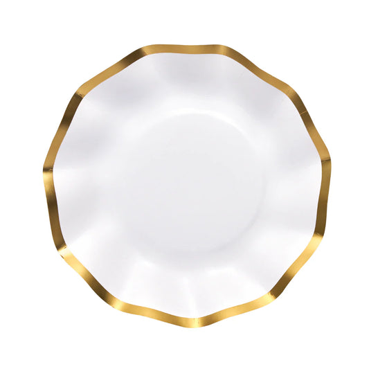 Everyday White Wavy Appetizer/Dessert Bowls/8pk