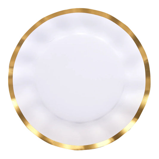 Everyday White Wavy Dinner Plate/8pk