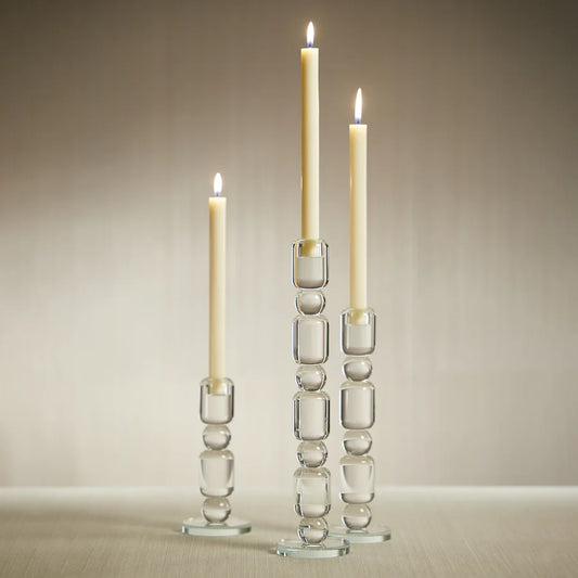 Luisa Crystal Glass Taper Holder