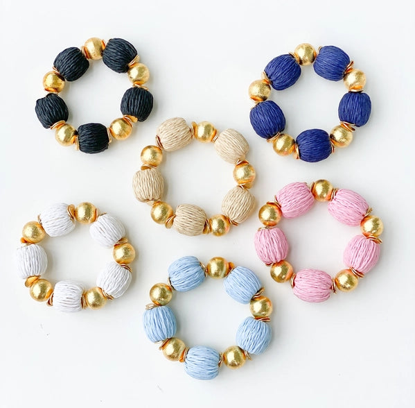 Candace Bracelet with Raffia