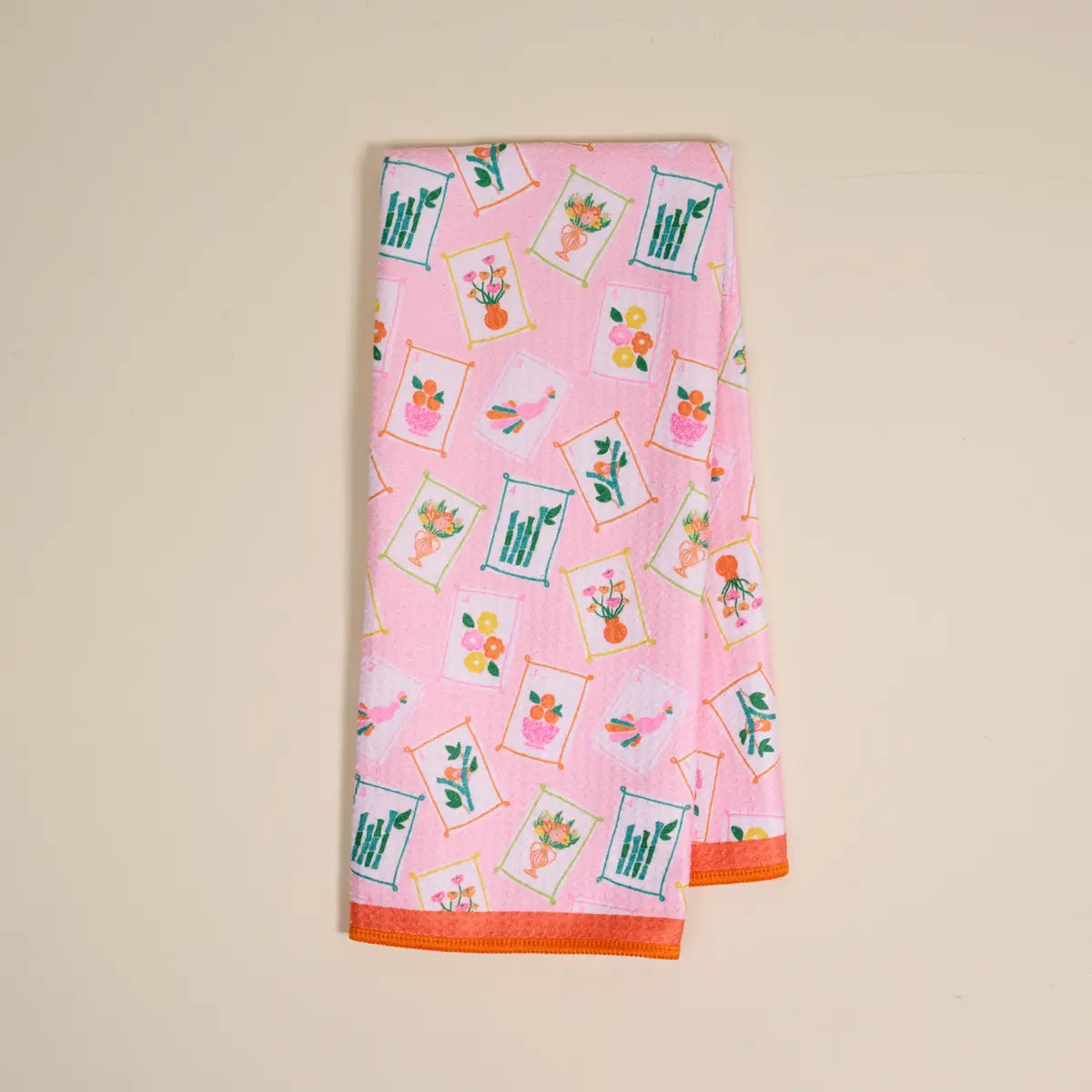 Waffle Tea Towel–It's Mahj Time