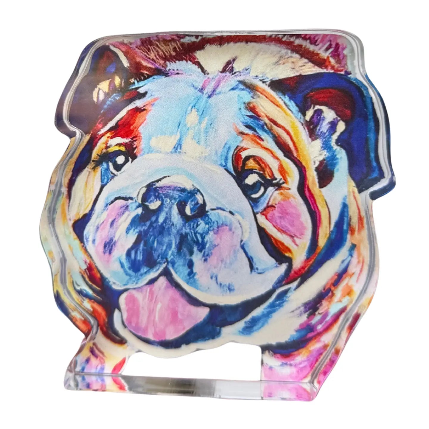 “Happy Bulldog” Acrylic Shelfie