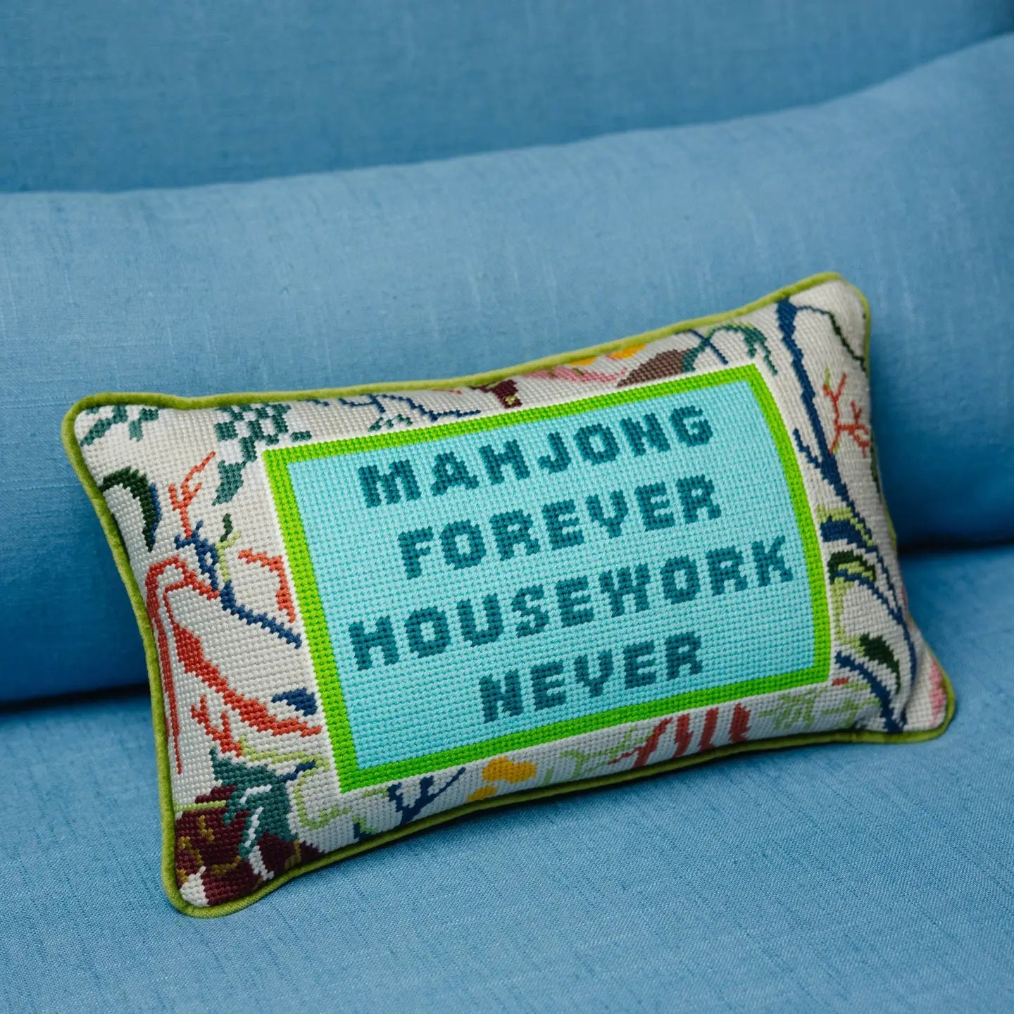 Furbish Studio Needlepoint Pillow - Thumbnail 4