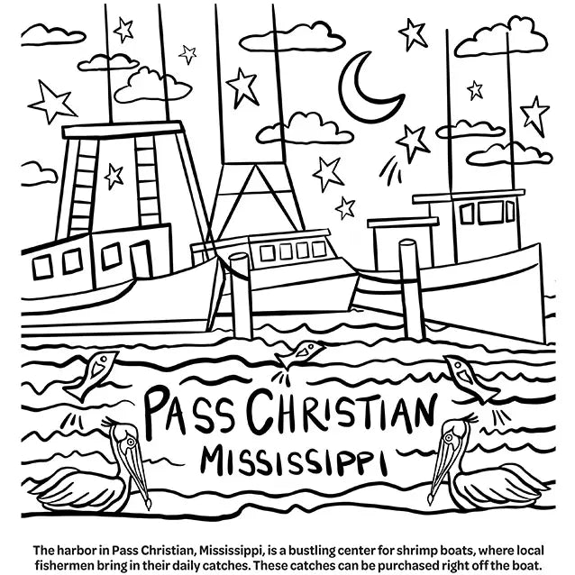 Coastal Mississippi Coloring Book