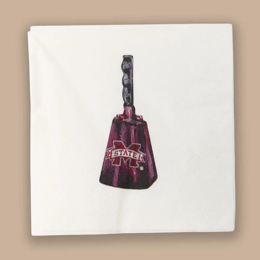 Ms State Cowbell Napkin Set - Cocktail