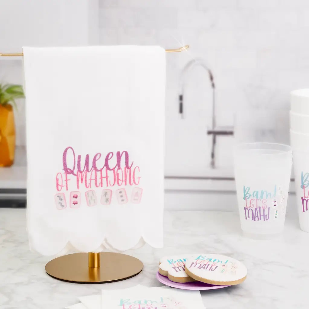 Queen of Mahjong Tea Towel