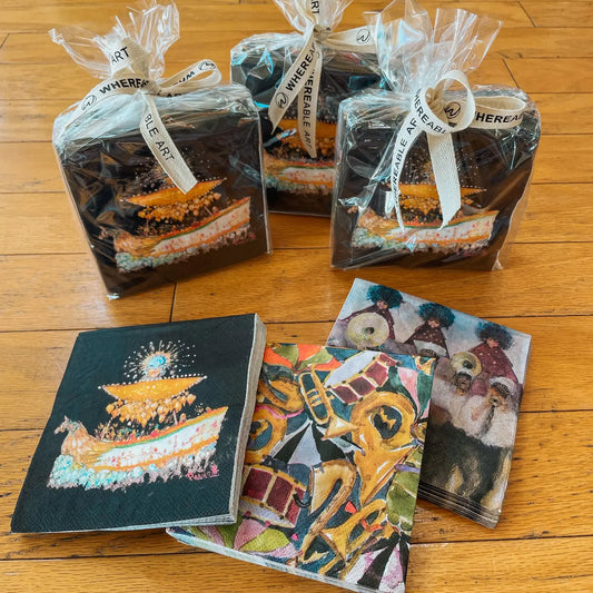 Mardi Gras-Inspired Cocktail Napkin Bundle