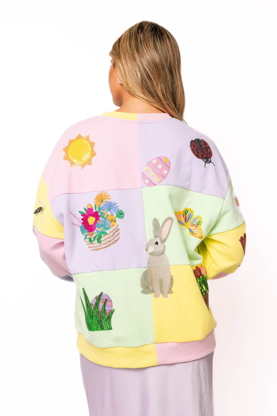 Pastel Colorblock Easter Icon Sweatshirt