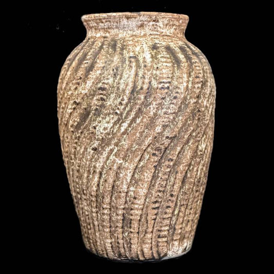 Large Wide Mouth Vase with Swirls