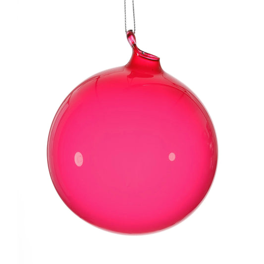 Bubblegum Glass Ball Ornament 100mm